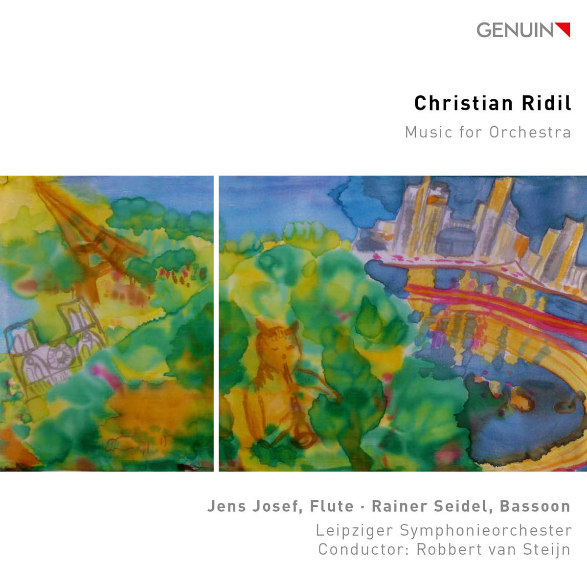 CD album cover 'Christian Ridil' (GEN 24903) with Christian Ridil, Leipziger Symphonieorchester, Robbert van Steijn ...